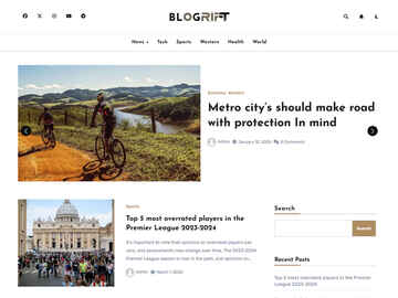 Blogrift wordpress theme