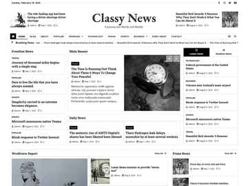 Classy News wordpress theme