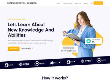 Learn Education Business wordpress theme